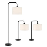 Bridgeport Designs Fremont 3-Piece Lamp Set - LED Floor and Table Lamps