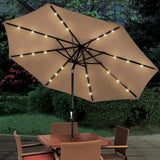 Mainstays 72 LED Solar Patio Umbrella Lights, Warm White Fits 9 ft Umbrellas