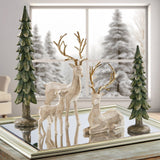 Holiday Deer Family with Trees, 5-Piece Set