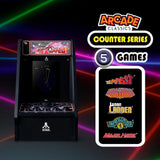 Arcade Classics Atari Tempest Counter Series Tabletop Arcade Game with 5 Built-In Games and Spinner Controller