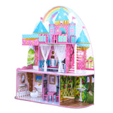 Olivia’s Little World Princess Castle Wooden Dollhouse for 12" Dolls with Furniture