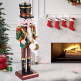 12" Wooden Nutcracker Soldier – Sword, Movable Jaw & Gift Box