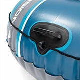 Intex Excursion Inflatable 4 People Boat Set with Oars, Pump, Fishing Rod Holders & Motor Mount Fittings