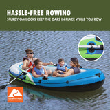 Ozark Trail 4-Person Inflatable Recreational Raft Set with Oars & Hand Pump