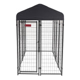 Lucky Dog 4'x8' STAY Series Villa Dog Kennel with Privacy Screen