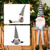 Molumo 3-Piece Christmas Gnome Decorations – Handmade Buffalo Plaid Plush Swedish Tomte Elf Dolls