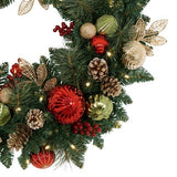 Pre-Lit Wreath with 50 Battery Operated LED Lights 76.2 cm (30 in.) - 1739984