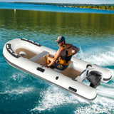Danrelax 10.5 ft Inflatable Dinghy Boat with EVA Floor, Aluminum Seats, Pump & Carry Bag