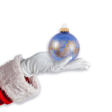 Set of 8 Seamless Glass Christmas Tree Ornaments, 2.63-Inch Solid-Color Xmas Baubles