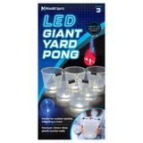 Giant LED Yard Pong Game with 12 Light-Up Buckets, 2 LED Balls and Carrying Bag