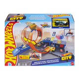 Hot Wheels City Super Police Station – Adjustable Loop Track, Launcher & 4 Stunt Routes