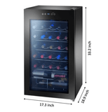 Arctic King Premium 34-Bottle Standard Wine Cooler, Glass Door