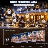 Owl Double-Tube Blizzard Projection Light, IP65 Waterproof LED Snowfall Projector with Remote Control