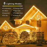 52.3 ft Solar String Lights, 160 LED Outdoor Fairy Lights with 8 Modes