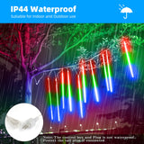 Meteor Shower LED String Lights, 20" 10-Tube, 540 LEDs, Connectable Indoor & Outdoor