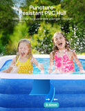 Inflatable Family Swimming Pool, 120" x 72" x 22" Oversized Backyard Pool