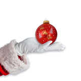 Set of 8 Seamless Glass Christmas Tree Ornaments, 2.63-Inch Solid-Color Xmas Baubles