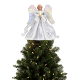 Mr. Christmas 12" Animated Celestial Angel Tree Topper with Illuminated Wings & Lighted Star
