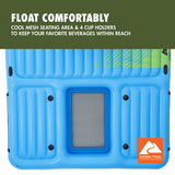 Ozark Trail Summer Slide 5-Person Inflatable Island with Detachable Water Slide, Mesh Seating