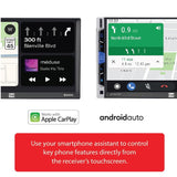 Dual XDCPA10BT 7" Double DIN Car Stereo, Apple CarPlay Android Auto Bluetooth