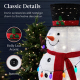 Best Choice Products 3 ft Lighted Pop-Up Snowman, Outdoor Christmas Decoration with 100 LED Lights