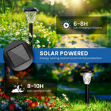 Gigalumi 12 Pack Solar Pathway Lights – 6000 K Cool White LED Landscape Lights