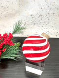 Set of 8 Seamless Glass Christmas Tree Ornaments, 2.63-Inch Solid-Color Xmas Baubles