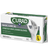 Curad Basic Care 3G Vinyl Exam Gloves, 300 Count