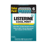 Listerine Cool Mint PocketPaks Breath Strips 432 Count 6-Pack Fresh Breath