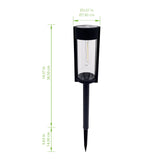 4-Pack Better Homes & Gardens Wyatt Solar LED Bollard Pathway Lights – Black, 15 lm & IPX4