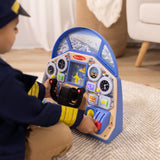 Melissa & Doug Jet Pilot Interactive Dashboard – Wooden Airplane Cockpit Toy