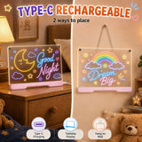 16" LED Drawing Board with 10 Color Modes, 9 Brightness Levels & Rechargeable Battery
