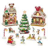 Disney Illuminated Musical Christmas Village with Building & Lit Tree, 13-Piece Set