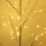 6-Foot LED Birch Tree with 200 Warm White Fairy Lights, Christmas Tree Seasonal Decoration