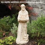 St. Francis Garden Statue with Bird Feeder, 26" Religious Outdoor Resin Sculpture