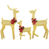 4FT Lighted Christmas Reindeer Family Set – 3-Piece Outdoor Yard Decoration with 200 Warm White LEDs