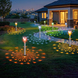 12 Pack Stainless Steel Solar Pathway Lights – LED Solar Garden Stake Lights
