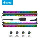 Govee RGBIC Interior Car Strip Lights with App Control and Music Sync, 4-Piece Set