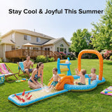 Inflatable Family Swimming Pool, Rectangular Above Ground Backyard Pool
