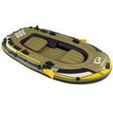 Costway Inflatable Fishing Boat Set for 2 Adults & 1 Child, Fishing Raft 748 lb Capacity