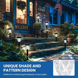 8 Pack Solar Stainless Steel Pathway Lights – Fireworks Shaped Cold White Garden Lights