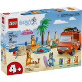 LEGO Bluey’s Beach & Family Car Trip – 133 Pieces, 3 Minifigures & Buildable Vehicle