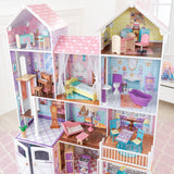 KidKraft So Dreamy Wooden Dollhouse – 2-Story 360° Playhouse with 30 Accessories