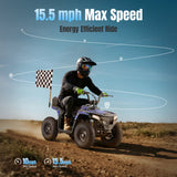 Arshin 40cc 4-Stroke Gas Youth ATV, All-Terrain 4 & Wheelers, 25 Miles Range