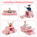 13-Piece INFANS Modular Kids’ Play Couch – Convertible Foam Fort-Building Sectional Sofa