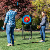 EastPoint Sports 5' Ultimate Axe Throwing Target Game with Steel Frame, 8 Safety Axes