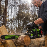Greenworks 80V 18-Inch Cordless Chainsaw Kit – Battery Powered Chainsaw with 4Ah Battery, Charger, Case &amp; Extra Chains