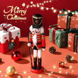 12" Wooden Nutcracker Soldier – Sword, Movable Jaw & Gift Box