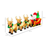 Best Choice Products 8.5 ft. Pre-Lit Santa Sleigh and 3 Reindeer Christmas Inflatable