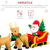 Best Choice Products 8.5 ft. Pre-Lit Santa Sleigh and 3 Reindeer Christmas Inflatable